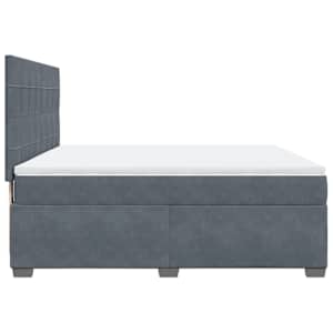 Box spring postel s matrací tmavě šedá 180x200 cm samet - obrázek 9