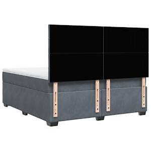 Box spring postel s matrací tmavě šedá 180x200 cm samet - obrázek 10