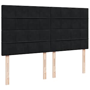 Box spring postel s matrací černá 180x200 cm samet - obrázek 8
