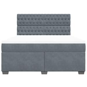 Box spring postel s matrací tmavě šedá 180x200 cm samet - obrázek 4