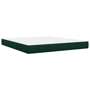 Box spring postel s matrací tmavě zelená 180x200 cm samet - obrázek 6