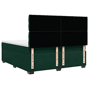 Box spring postel s matrací tmavě zelená 180x200 cm samet - obrázek 10