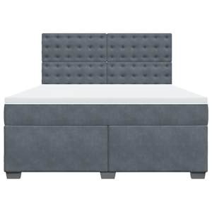 Box spring postel s matrací tmavě šedá 180x200 cm samet - obrázek 4