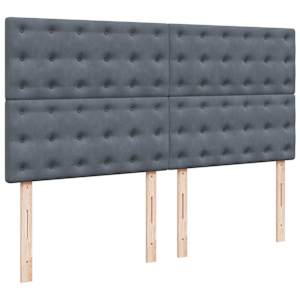 Box spring postel s matrací tmavě šedá 180x200 cm samet - obrázek 8