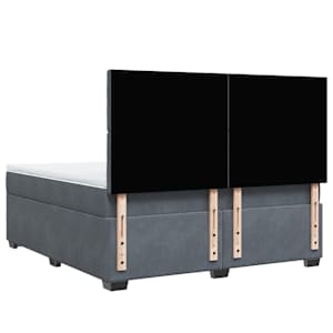 Box spring postel s matrací tmavě šedá 180x200 cm samet - obrázek 10