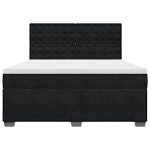 Box spring postel s matrací černá 180x200 cm samet - obrázek 4