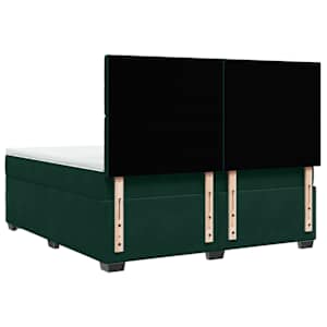 Box spring postel s matrací tmavě zelená 180x200 cm samet - obrázek 10