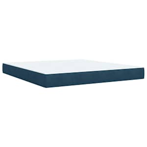 Box spring postel s matrací modrá 180 x 200 cm samet - obrázek 6
