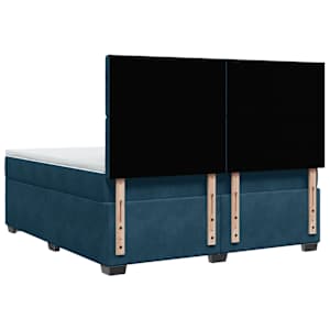 Box spring postel s matrací modrá 180 x 200 cm samet - obrázek 10