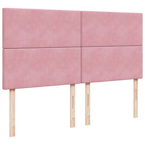 Box spring postel s matrací růžová 200x200 cm samet - obrázek 8