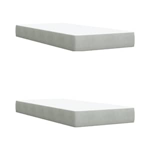 Box spring postel s matrací světle šedá 200x200 cm samet - obrázek 6