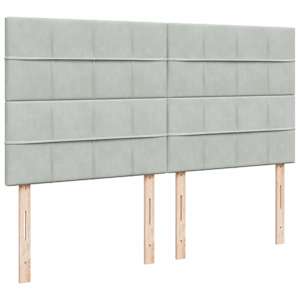 Box spring postel s matrací světle šedá 200x200 cm samet - obrázek 8