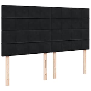 Box spring postel s matrací černá 200x200 cm samet - obrázek 8