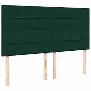 Box spring postel s matrací tmavě zelená 200x200 cm samet - obrázek 8