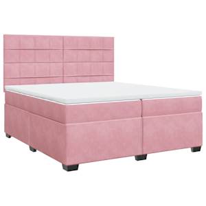 Box spring postel s matrací růžová 200x200 cm samet - obrázek 2