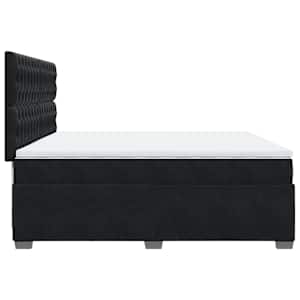 Box spring postel s matrací černá 200x200 cm samet - obrázek 9