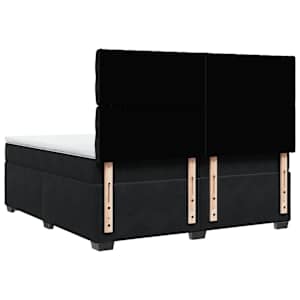 Box spring postel s matrací černá 200x200 cm samet - obrázek 10