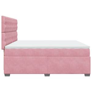 Box spring postel s matrací růžová 200x200 cm samet - obrázek 9