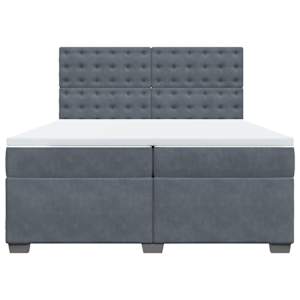 Box spring postel s matrací tmavě šedá 200x200 cm samet - obrázek 4