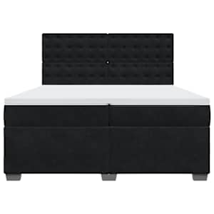 Box spring postel s matrací černá 200x200 cm samet - obrázek 4