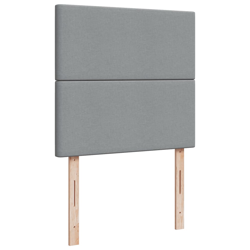 Sommier collection à lattes de lit avec matelas gris clair 80x200 cm tissu lit vidaXL