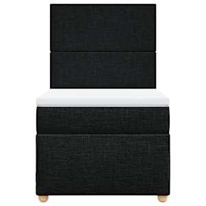 Box spring postel s matrací černá 80 x 200 cm textil - obrázek 4