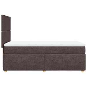 Box spring postel s matrací tmavě hnědá 80x200 cm textil - obrázek 5
