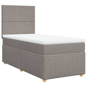Box spring postel s matrací taupe 80x200 cm textil - obrázek 2