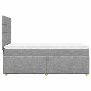 Box spring postel s matrací světle šedá 80 x 200 cm textil - obrázek 5