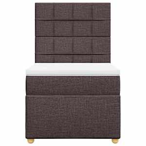 Box spring postel s matrací tmavě hnědá 80x200 cm textil - obrázek 4