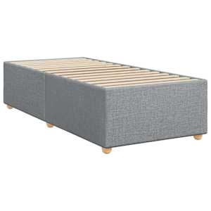 Box spring postel s matrací světle šedá 80 x 200 cm textil - obrázek 8