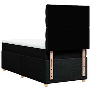 Box spring postel s matrací černá 80 x 200 cm textil - obrázek 6