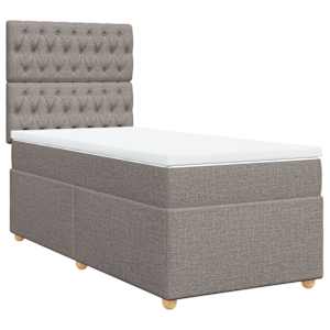Box spring postel s matrací taupe 80x200 cm textil - obrázek 2