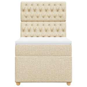 Box spring postel s matrací krémová 80 x 200 cm textil - obrázek 4