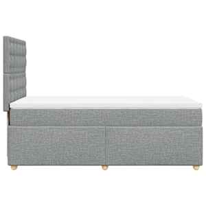 Box spring postel s matrací světle šedá 80 x 200 cm textil - obrázek 5