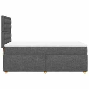 Box spring postel s matrací tmavě šedá 80 x 200 cm textil - obrázek 5