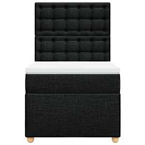 Box spring postel s matrací černá 80 x 200 cm textil - obrázek 4