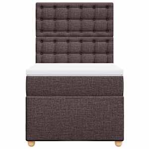 Box spring postel s matrací tmavě hnědá 80x200 cm textil - obrázek 4