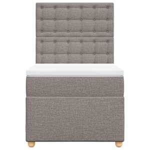 Box spring postel s matrací taupe 80x200 cm textil - obrázek 3