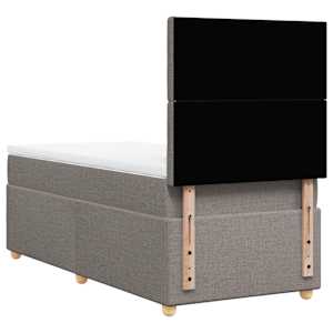 Box spring postel s matrací taupe 80x200 cm textil - obrázek 5