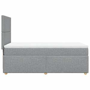 Box spring postel s matrací světle šedá 90x190 cm textil - obrázek 5