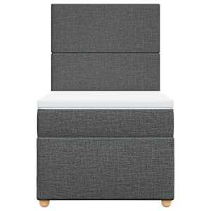 Box spring postel s matrací tmavě šedá 90x190 cm textil - obrázek 4
