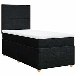Box spring postel s matrací černá 90x190 cm textil - obrázek 2