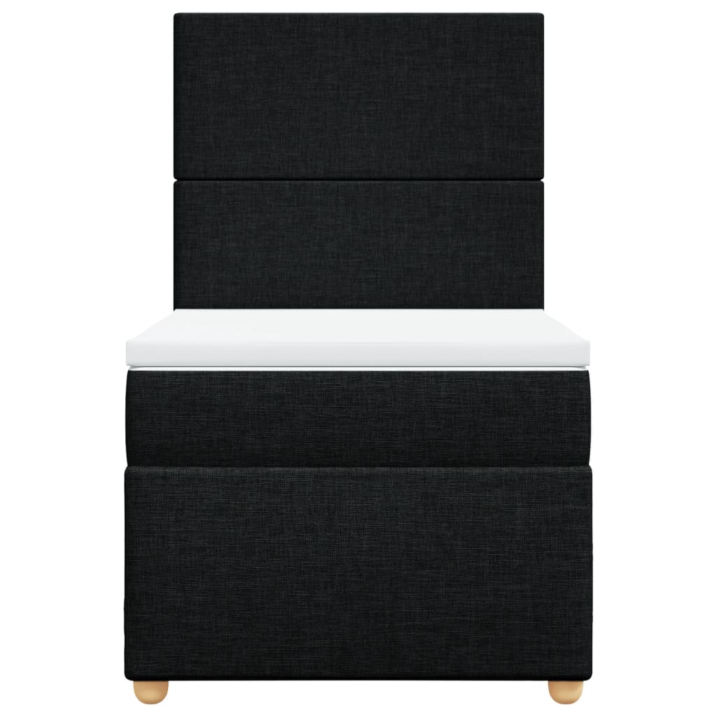 vidaXL Boxspring met matras stof zwart 90x190 cm, foto 4