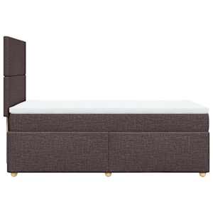 Box spring postel s matrací tmavě hnědá 90x190 cm textil - obrázek 5
