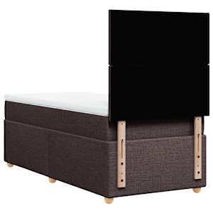 Box spring postel s matrací tmavě hnědá 90x190 cm textil - obrázek 6