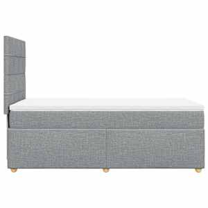 Box spring postel s matrací světle šedá 90x190 cm textil - obrázek 5