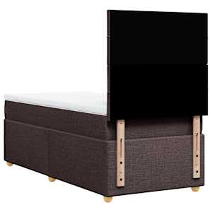 Box spring postel s matrací tmavě hnědá 90x190 cm textil - obrázek 6