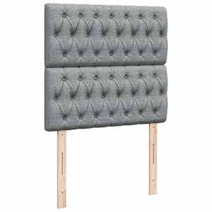 Box spring postel s matrací světle šedá 90x190 cm textil - obrázek 7