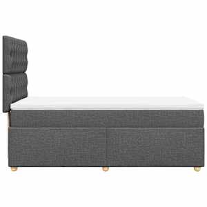 Box spring postel s matrací tmavě šedá 90x190 cm textil - obrázek 5